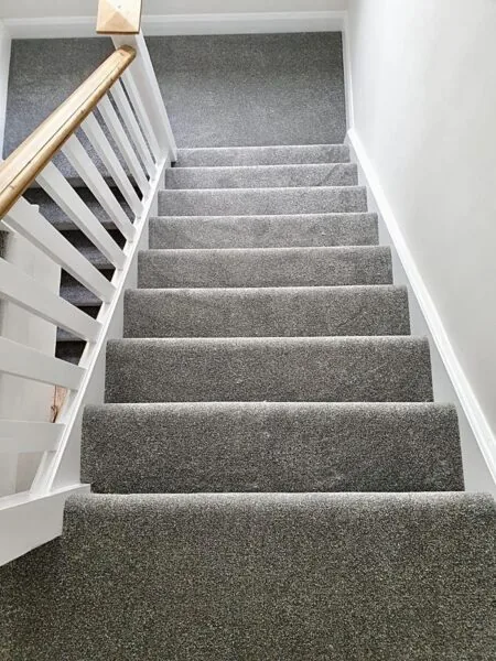 Stair carpet installed by our crew